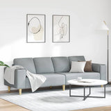 Living Room Couch Light Grey 250 x 77 x 76 cm Polyester 3335081