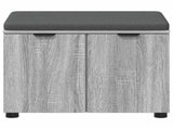 Hall Bench with Cushion with Shelf Grey Sonoma 60 x 38 x 46 cm 891477