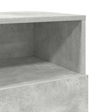 ZNTS Bedside Cabinet with 2 Drawers Concrete Grey 36x36x68 cm 858584