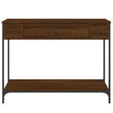 Console Table Brown Oak 100x34.5x75 cm Engineered Wood 834164