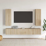 5 Piece TV Cabinet Set Sonoma Oak Engineered Wood 3078970