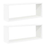 Wall Shelf Set of 2 White Engineered wood 807133