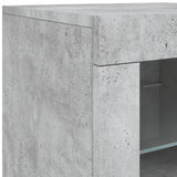 Sideboard with LED Lights Concrete Grey 123x37x67 cm 3209082