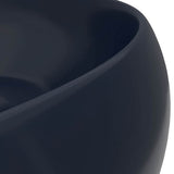 Luxury Wash Basin Round Matt Dark Blue 40x15 cm Ceramic 147001
