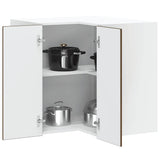 Kitchen Wall Corner Cabinet "Lucca" Brown Oak Engineered Wood 853864