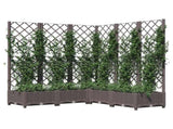 Garden Planter with Trellis Brown 120x120x121.5 cm PP 318266
