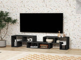 TV Stand for TVs up to 75 Inches, Free Combination TV Unit with Storage Shelves, Extendable T3398P330528
