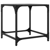 Coffee Tables with Black Glass Top 2 pcs 40x40x40 cm Steel 845961