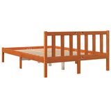 Bed Frame without Mattress Wax Brown 120x200 cm Solid Wood Pine 844808
