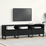 TV Cabinet Black Oak 150 x 30 x 44.5 cm Engineered Wood 862880
