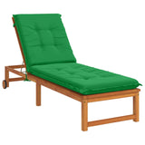 Sunlounger Cushion GEMERT 100% Polyester Green 190 x 60 x 9 cm 947389
