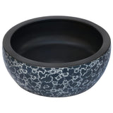 Countertop Basin Black and Blue Round 41x14 cm Ceramic 155065