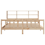 Bookcase Bed without Mattress 200x200 cm Solid Wood Pine 3321712