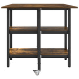 Dinning Table 122 x 80 x 76.5 cm Engineered Wood Smoked Oak 8006039
