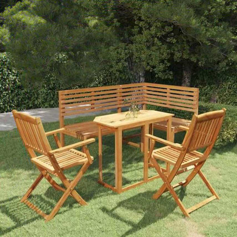 4 Piece Bistro Set Solid Acacia Wood 3057863