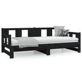 Pull-out Day Bed without Mattress Black 2x cm 820291