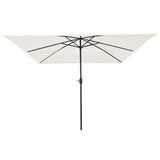 Garden Parasol Sand 295 x 295 x 245 cm Polyester and Steel 42003652