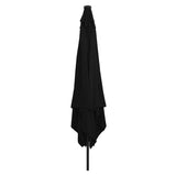 Garden Parasol Black 295 x 295 x 245 cm Polyester and Steel 42003666