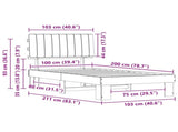 Bed Frame with Upholstered Headboard Light Grey 100 x 200 cm 877509