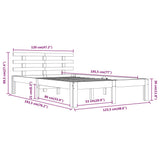 Bed Frame without Mattress 120x190cm Small Double 814724