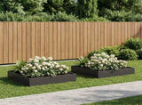 Garden Planter 2 pcs Black 100 x 100 x 20 cm Cold-rolled Steel 8005023