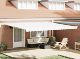 Awning Retractable Manual White 450 x 350 x 165 cm Polyester 3331137
