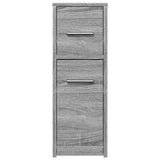 Narrow Bathroom Cupboard with Wheels Grey Sonoma Engineered Wood 855282