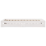 Bed Frame without Mattress White 100x200 cm Solid Wood Pine 3309006