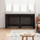 Radiator Cover Black Oak 172 x 19 x 81.5 cm Engineered Wood 884080