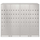 Wheelie Bin Storage for 2 Bins Silver 136 x 77.5 x 115.5 cm 3394788