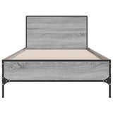 Bed Frame without Mattress Grey Sonoma 75x190 cm Small Single 845560