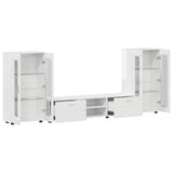 TV Cabinet Set FLORIN 3 pcs High Gloss White Engineered Wood 3397938