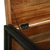 Storage Box Brown and Black 80 x 50 x 50 cm Acacia Wood 4016747