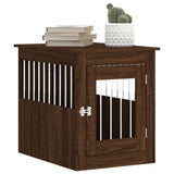 Dog Crate Furniture Brown Oak 55x75x65 cm Engineered Wood 838322