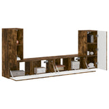 TV Cabinet Set 4 pcs Smoked Oak Engineered Wood 3409119
