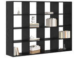Book Cabinet Black Oak 137.5 x 29 x 137.5 cm Engineered Wood 3388357