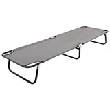 Sun Lounger Grey Strong steel frame & 600D polyester Standard 47757