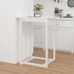 ZNTS Bar Table White 80x80x110 cm Solid Wood Pine 822183