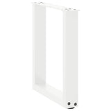 Coffee Table Legs U-Shaped 2 pcs White 38x cm Steel 4013153