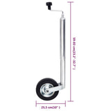 Jockey Wheel for Trailer 48 mm Galvanized Steel 152236