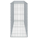 Gabion Basket with Cover 200x50x100 cm Galvanised Iron 3295143