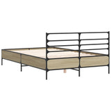 Bed Frame Sonoma Oak Engineered wood, metal, plywood Double 3280043