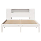 Bookcase Bed without Mattress White 120x190 cm Small Double Solid Wood Pine 3322508