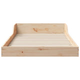 Bed Frame Natural 100 x 220 cm Solid Pine Wood 873370