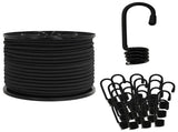 Bungee Cords with Hooks 10 mm Black PP and Rubber 42047665