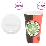 Paper Coffee Cups with Lids 1000 pcs 16oz 400ml 3325214