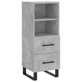 Highboard Concrete Grey 34.5x34x180 cm Engineered Wood 3199325
