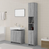 3 Piece Bathroom Furniture Set Grey Sonoma Engineered Wood 3152717