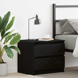 Bedside Cabinet Black Oak 50 x 40 x 43.5 cm Engineered Wood 862611