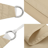 Sunshade Sail Oxford Fabric Rectangular 6x8 m Beige 135168